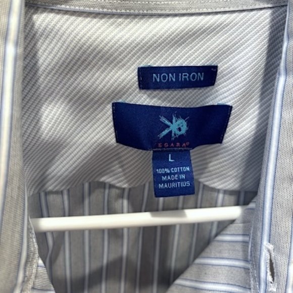 Egara Non-Iron Long Sleeve Dress Shirt - Men’s Large (EUC) - Picture 4 of 9